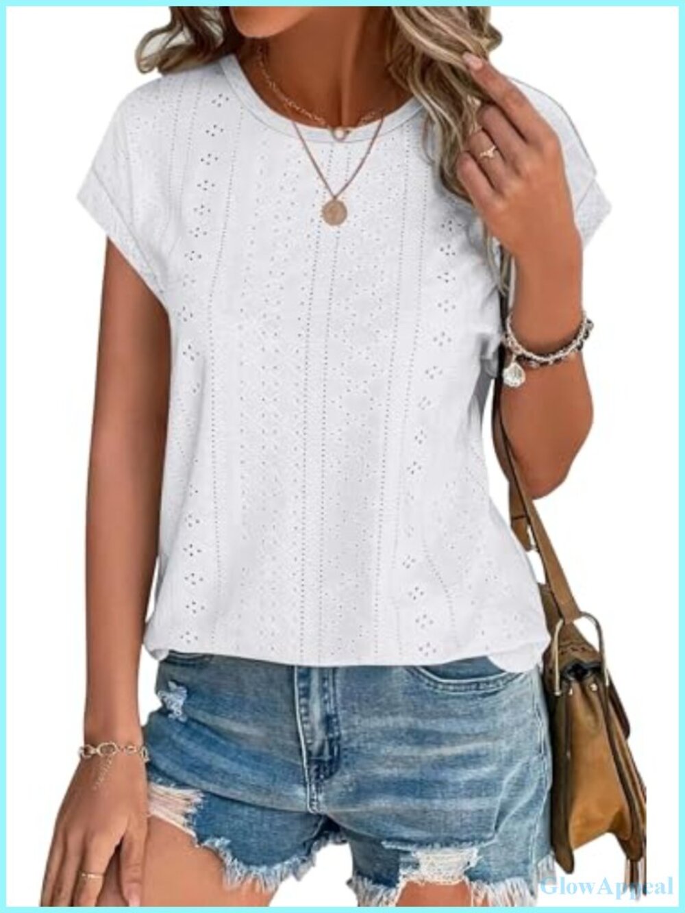 Womens Tunic Top Cap Sleeve Curved Hem Casual Work Blouse